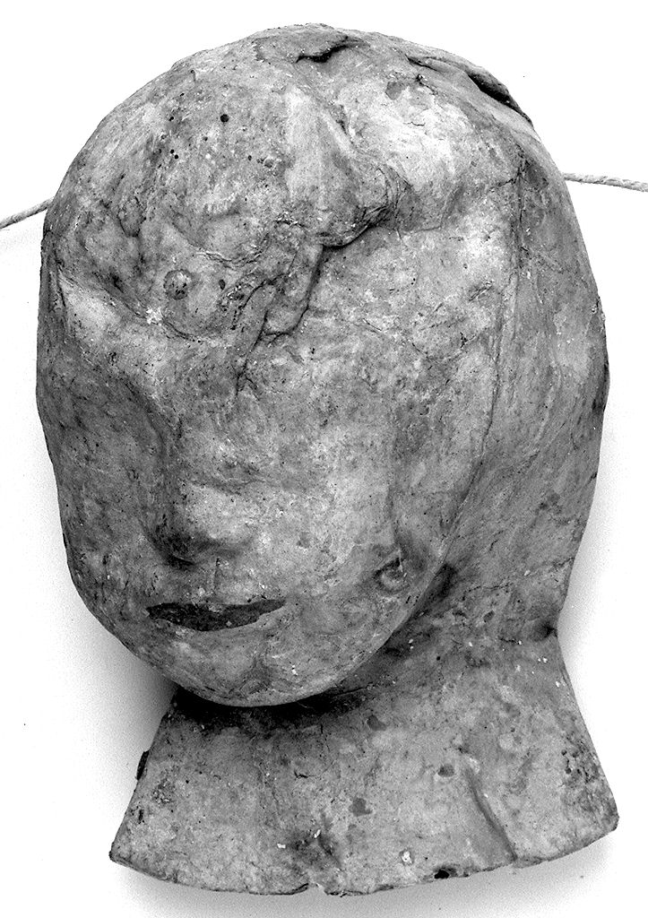 testa umana (ex voto antropomorfo) - valdelsano (secc. XVI/ XIX)