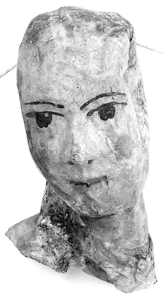 testa umana (ex voto antropomorfo) - valdelsano (secc. XVII/ XVIII)