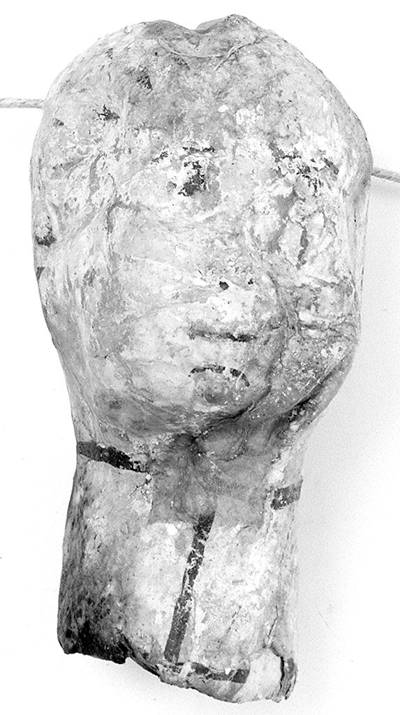 testa di bambino (ex voto antropomorfo) - valdelsano (secc. XVII/ XVIII)