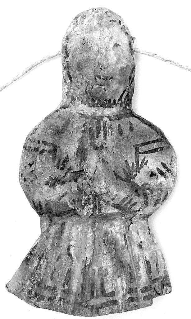 figura femminile orante (ex voto antropomorfo) - valdelsano (secc. XVI/ XVIII)