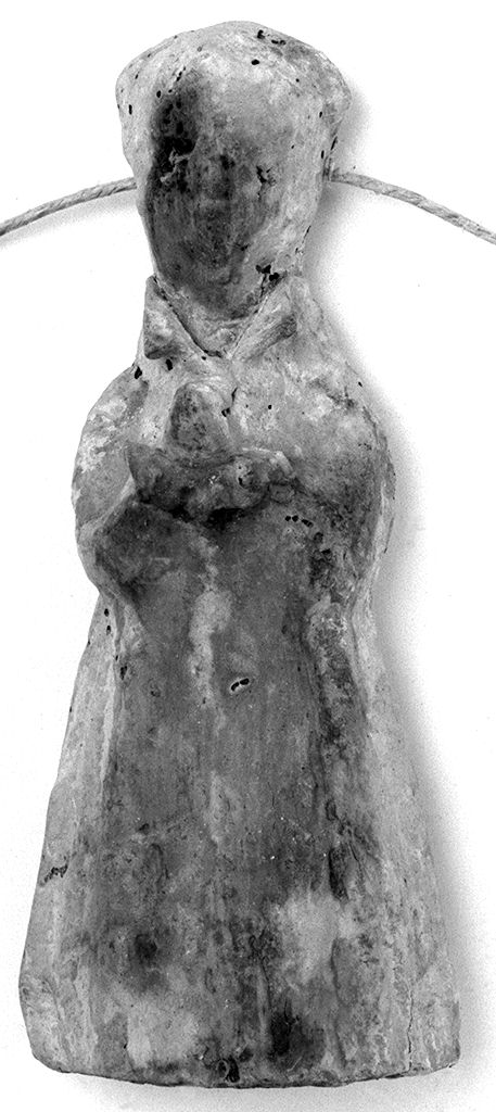 figura femminile orante (ex voto antropomorfo) - valdelsano (secc. XVI/ XVIII)