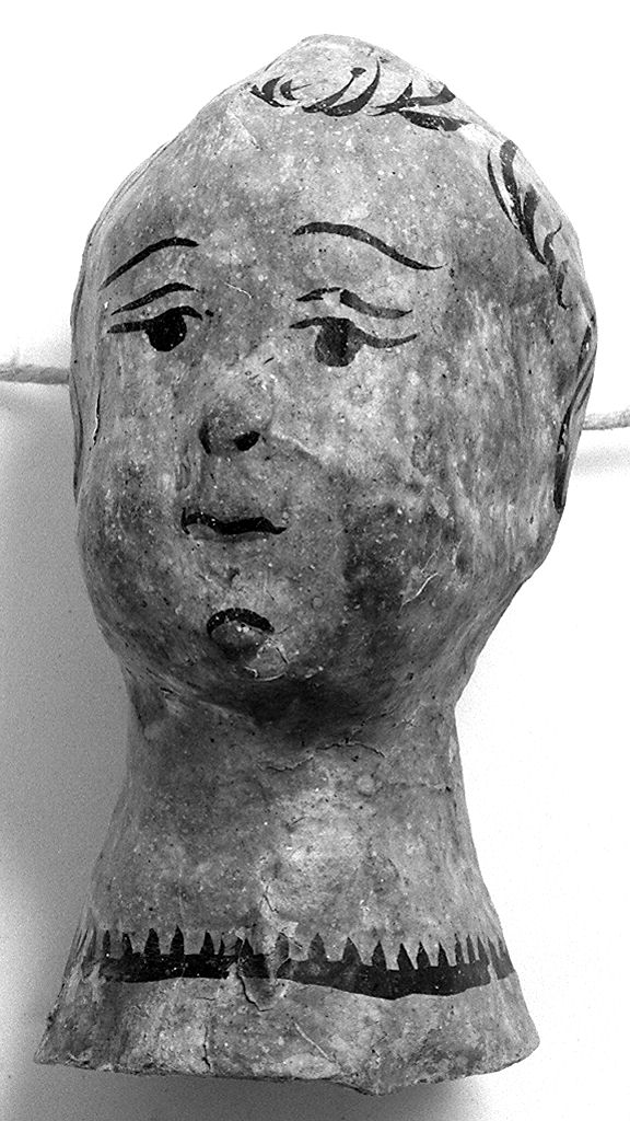 testa umana (ex voto antropomorfo) - valdelsano (secc. XVI/ XVIII)