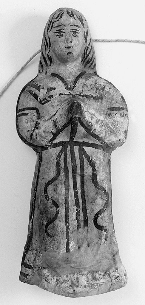figura femminile orante (ex voto antropomorfo) - valdelsano (secc. XVI/ XIX)