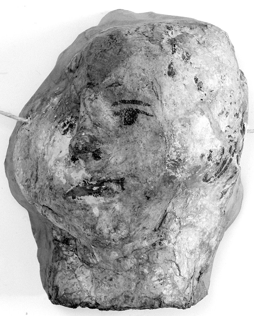 testa umana (ex voto antropomorfo) - valdelsano (secc. XVI/ XIX)