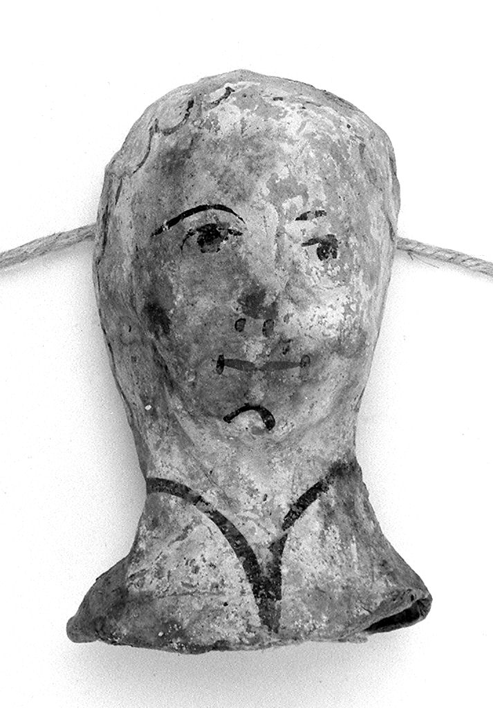 figura femminile a mezzo busto (ex voto antropomorfo) - valdelsano (secc. XVI/ XIX)