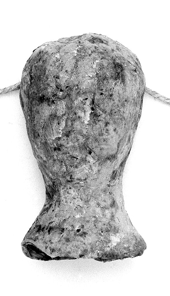 testa umana (ex voto antropomorfo) - valdelsano (secc. XVI/ XIX)