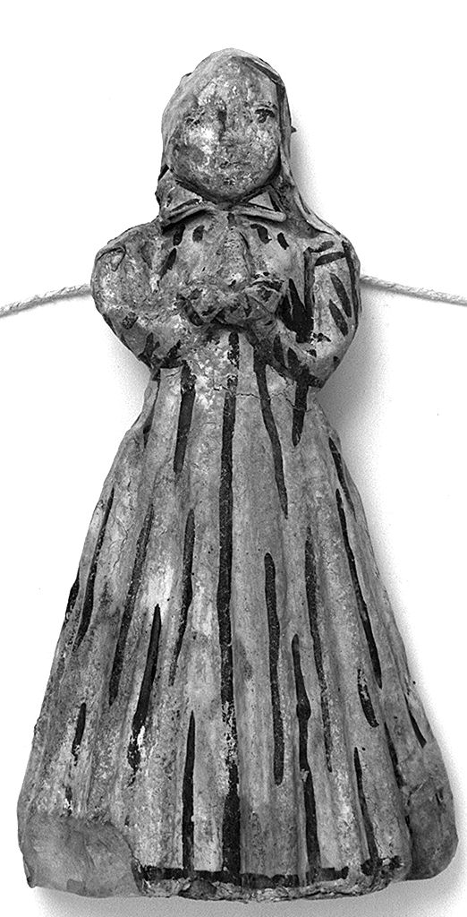 figura femminile orante (ex voto antropomorfo) - valdelsano (secc. XVI/ XIX)