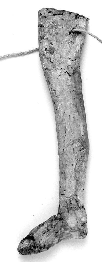 gamba (ex voto antropomorfo) - valdelsano (secc. XVI/ XIX)