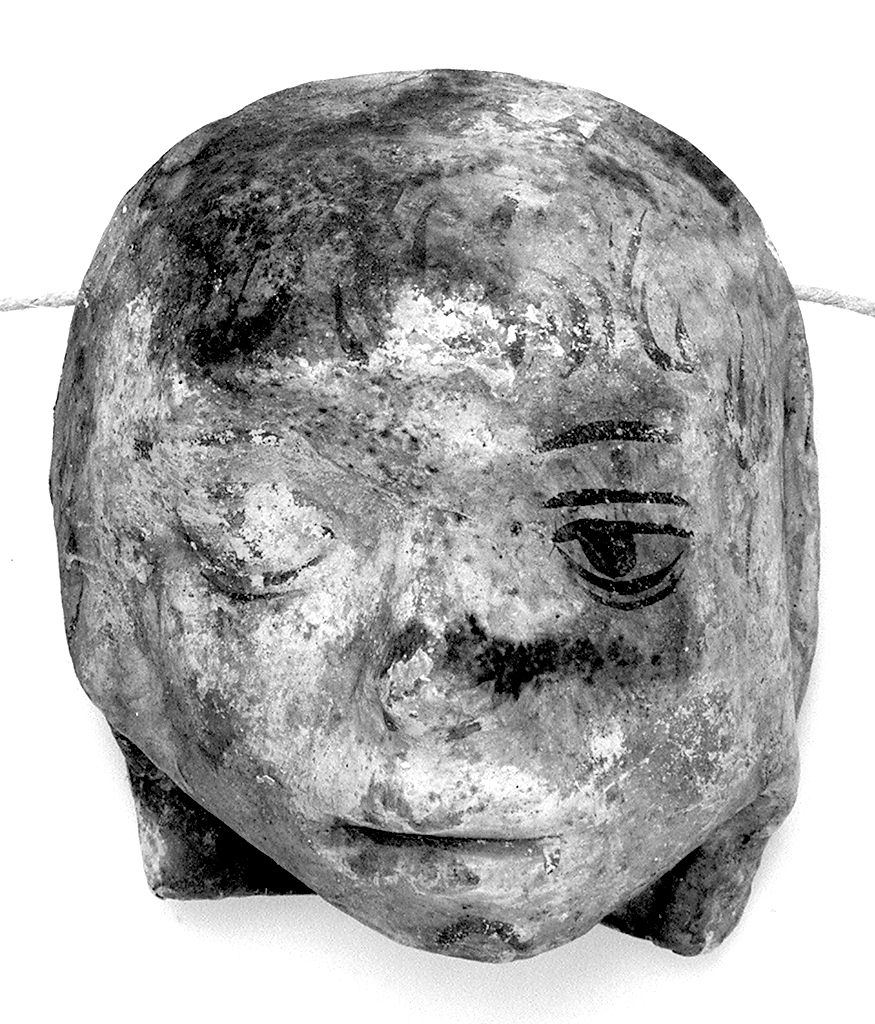 testa umana (ex voto antropomorfo) - valdelsano (secc. XVI/ XIX)