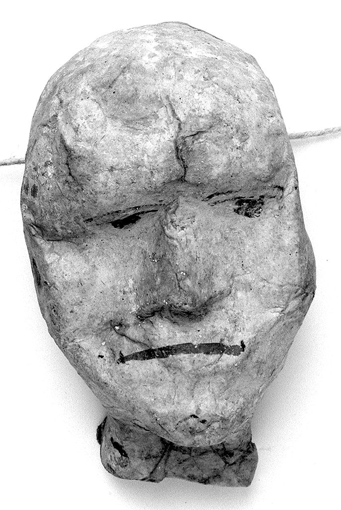 testa umana (ex voto antropomorfo) - valdelsano (secc. XVI/ XIX)