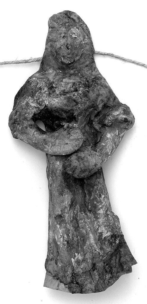 figura femminile (ex voto antropomorfo) - valdelsano (secc. XVI/ XIX)