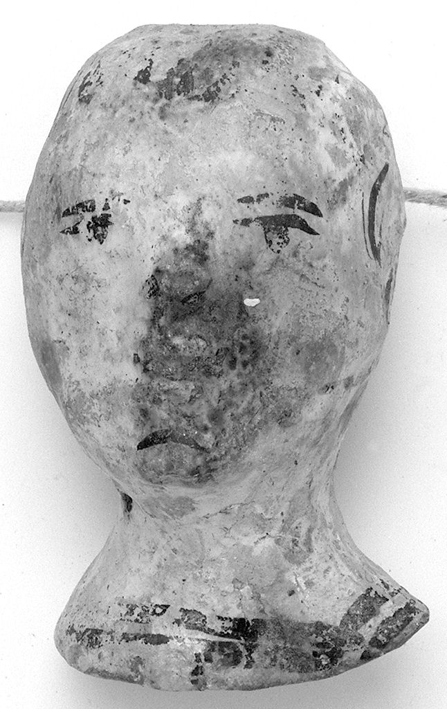 testa umana (ex voto antropomorfo) - valdelsano (secc. XVI/ XIX)