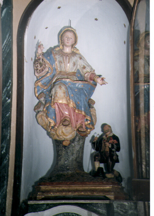 incoronazione di Maria Vergine (gruppo scultoreo) di Labbate Emilio (attribuito) (sec. XX)