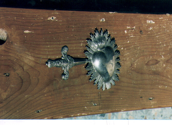 placchetta - attributo iconografico - bottega abruzzese (inizio sec. XIX)