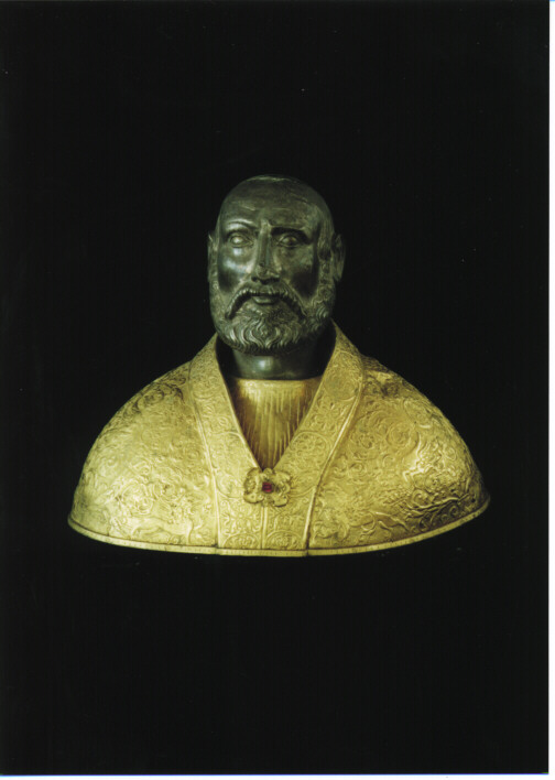 SANTO VESCOVO (RELIQUIARIO - A BUSTO) - AMBITO MERIDIONALE (SECC. XVII/ XVIII)