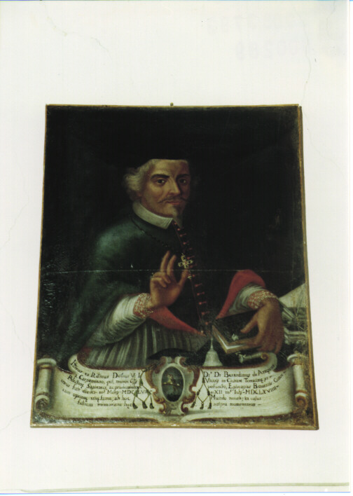 RITRATTO DEL REVERENDO BERNARDINO D'ARAGONA, RITRATTO MASCHILE (DIPINTO) - AMBITO CALABRESE (Seconda metà SEC. XVII)