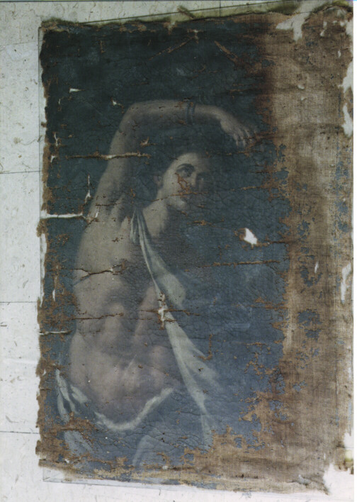 SAN SEBASTIANO (DIPINTO) - AMBITO ROMANO (Prima metà SEC. XVII)