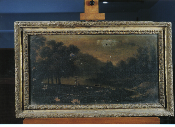 PAESAGGIO FLUVIALE (DIPINTO) - AMBITO NAPOLETANO (SEC. XVIII)