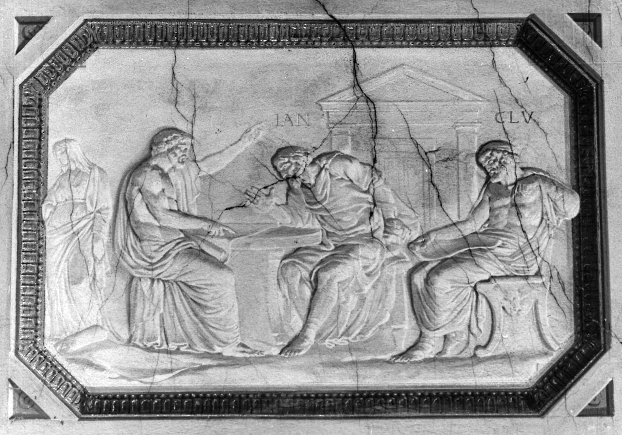 Augusto celebra la pace nell'Impero (dipinto, ciclo) di Traballesi Giuliano, Del Moro Giuseppe (sec. XVIII)