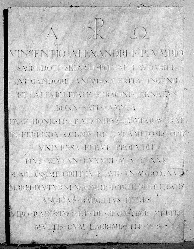 lapide tombale - produzione fiorentina (sec. XIX)