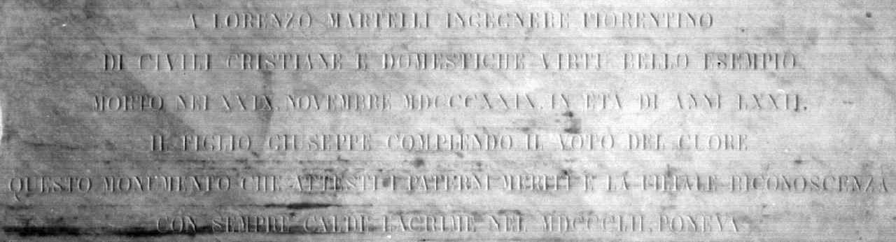 ritratto di profilo di Lorenzo Martelli (monumento funebre) di Martelli Giuseppe, Casaglia Giovanni, Cambi Ulisse (sec. XIX) <br>Condizioni d'uso: <a class='link-esterno' href='https://docs.italia.it/italia/icdp/icdp-pnd-circolazione-riuso-docs/it/v1.0-giugno-2022/testo-etichetta-BCS.html' target='_bcs'>Beni Culturali Standard (BCS)</a>