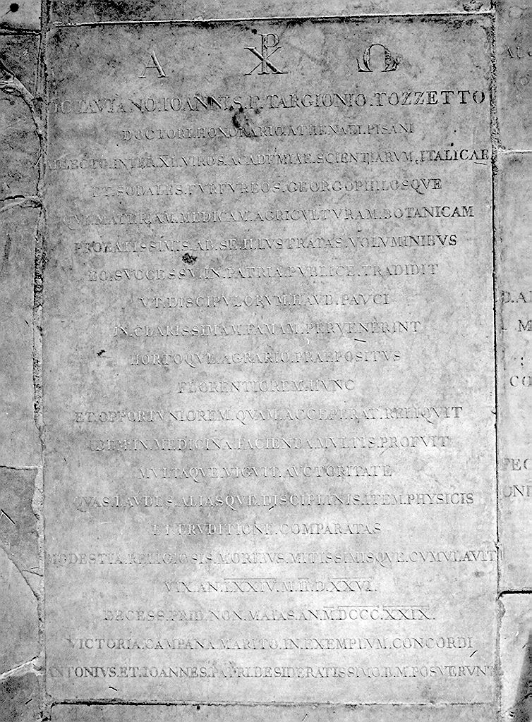 lastra tombale - produzione toscana (sec. XIX)