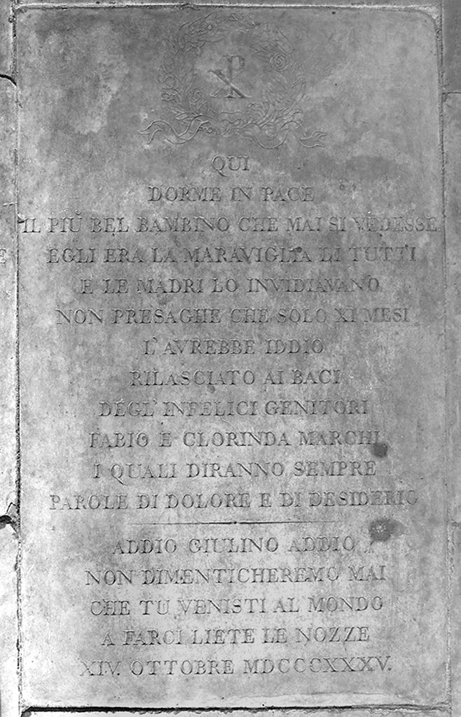 lastra tombale - ambito fiorentino (sec. XIX)