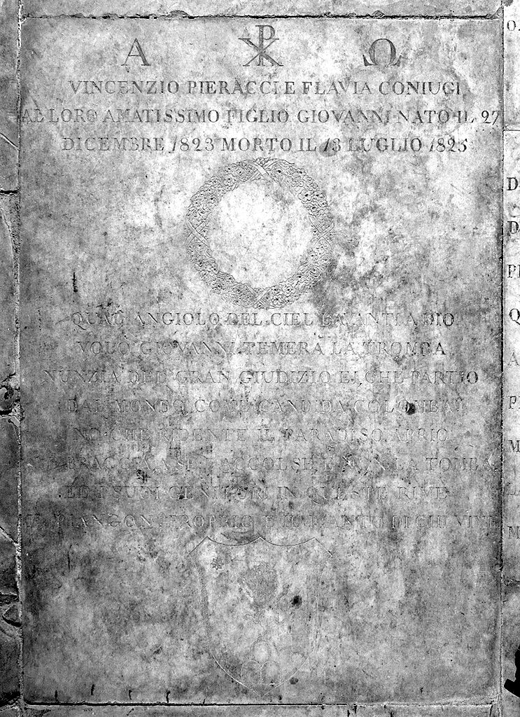 lastra tombale - produzione toscana (sec. XIX)