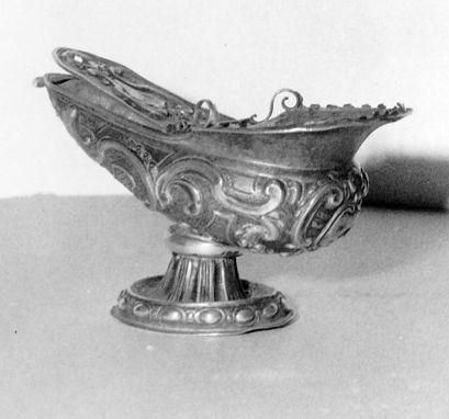 navicella portaincenso - a galeone - bottega italiana (sec. XVIII)