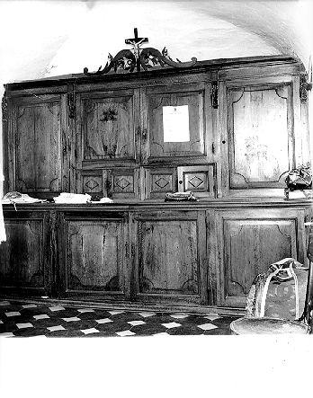 mobile da sacrestia con alzata - bottega Italia settentrionale (sec. XVII)