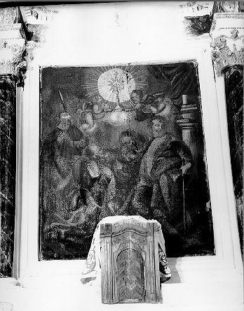 ADORAZIONE DELL'EUCARISTIA (dipinto) - ambito Italia settentrionale (sec. XVIII)