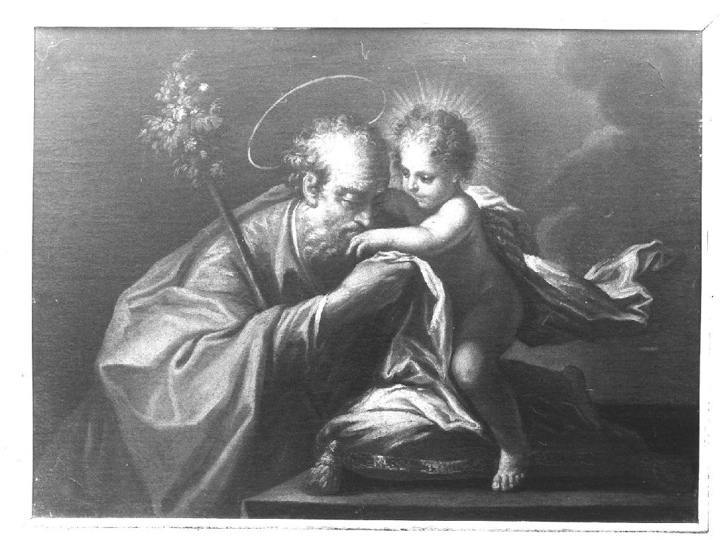 San Giuseppe e Gesù Bambino (dipinto, opera isolata) - ambito italiano (sec. XVIII)