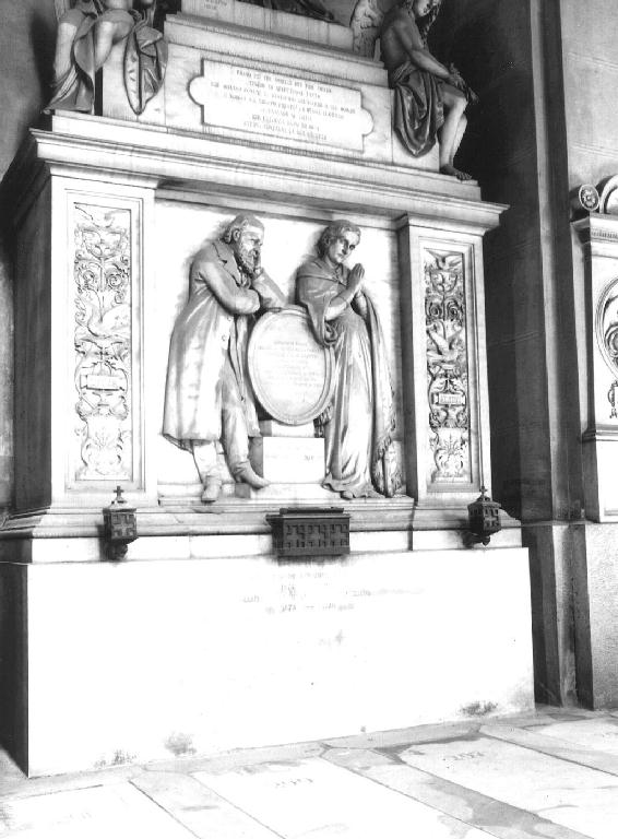 FIGURE CONIUGI (monumento funebre, opera isolata) di Gallino Domenico (sec. XIX)