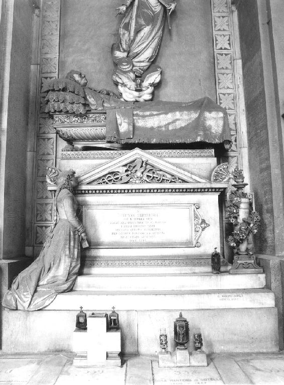 figura femminile inginocchiata (monumento funebre, opera isolata) di Moreno Giacomo (sec. XIX)