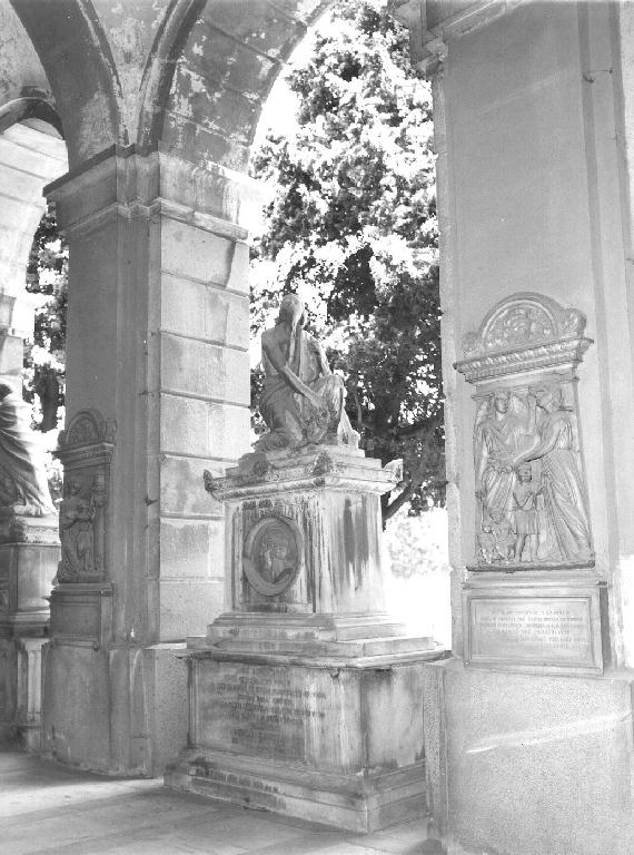 ALLEGORIA DELLA MEDICINA E CHIRURGIA?, figura allegorica femminile (monumento funebre, opera isolata) di Ramognino Michele (sec. XIX)