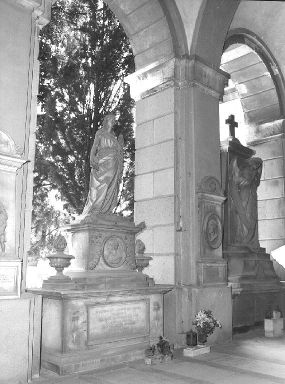 ALLEGORIA DELLA PRUDENZA?, figura allegorica femminile (monumento funebre, opera isolata) di Ramognino Michele (sec. XIX)
