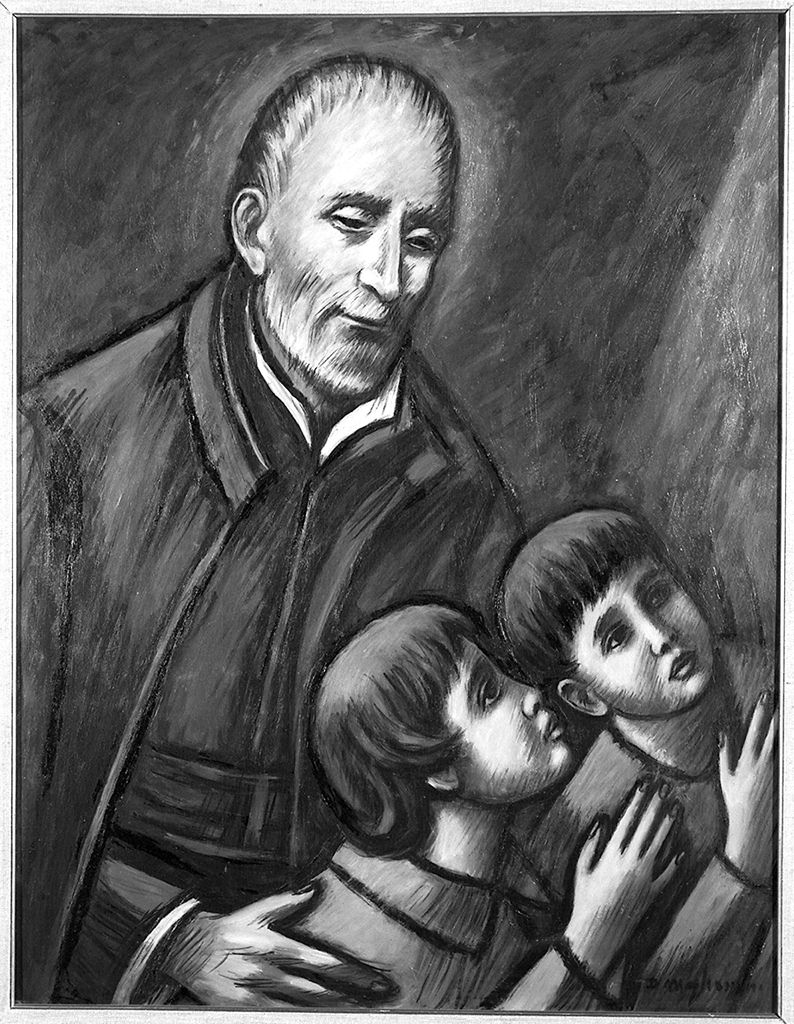 San Giuseppe Calasanzio (dipinto) di Migliorini Dino (terzo quarto sec. XX)