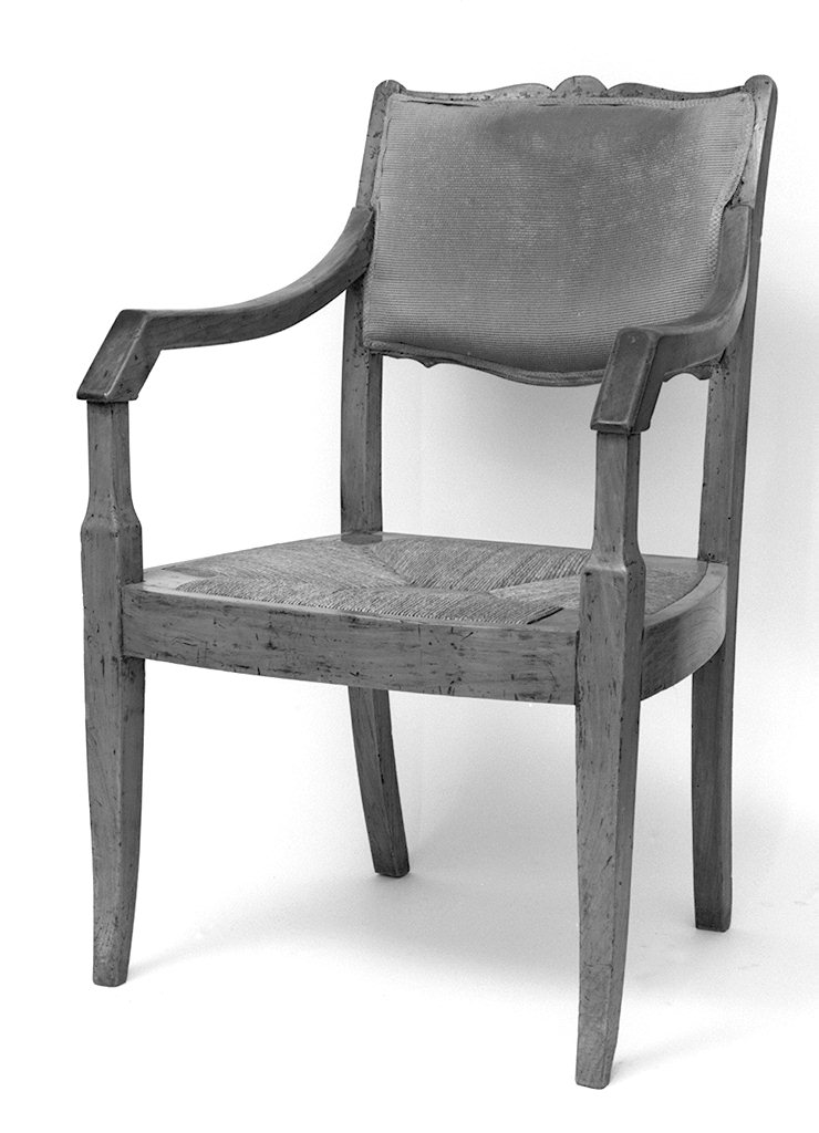 sedia - a braccioli - produzione toscana (primo quarto sec. XX)