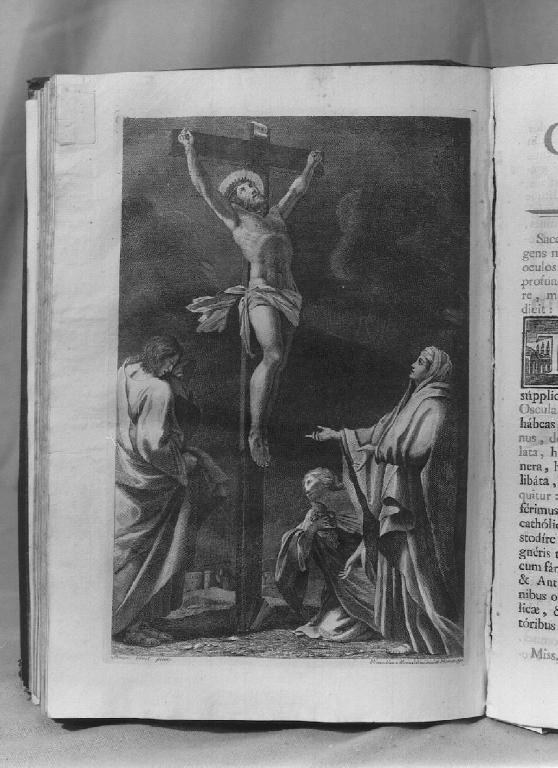 CROCIFISSIONE (stampa, elemento d'insieme) di Vouet Simon, Monaldini Venanzio (sec. XVIII)