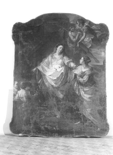 Santa Zita passa le porte della città di Lucca (dipinto) di Ratti Carlo Giuseppe (ultimo quarto sec. XVIII)
