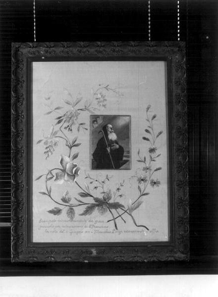 San Francesco di Paola (ex voto) - manifattura ligure (primo quarto sec. XX)