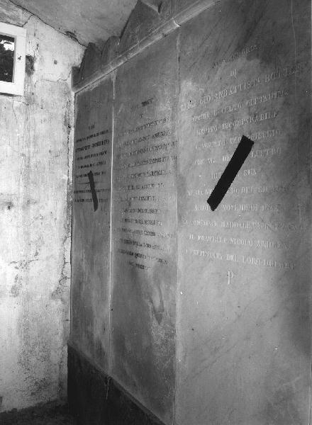 lapide - bottega genovese (secondo quarto sec. XIX)