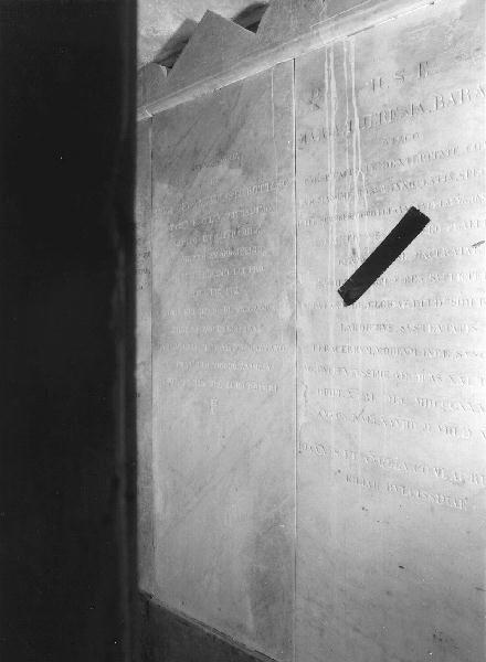 lapide - bottega genovese (secondo quarto sec. XIX)