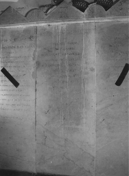 lapide - bottega genovese (secondo quarto sec. XIX)