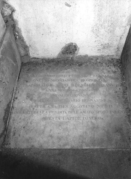 lapide - bottega genovese (metà sec. XIX)