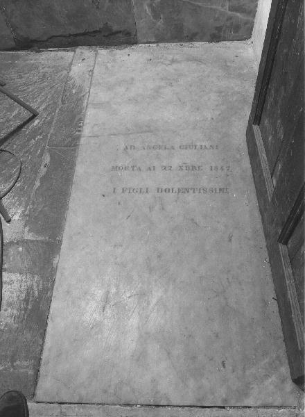 lapide - bottega genovese (secondo quarto sec. XIX)