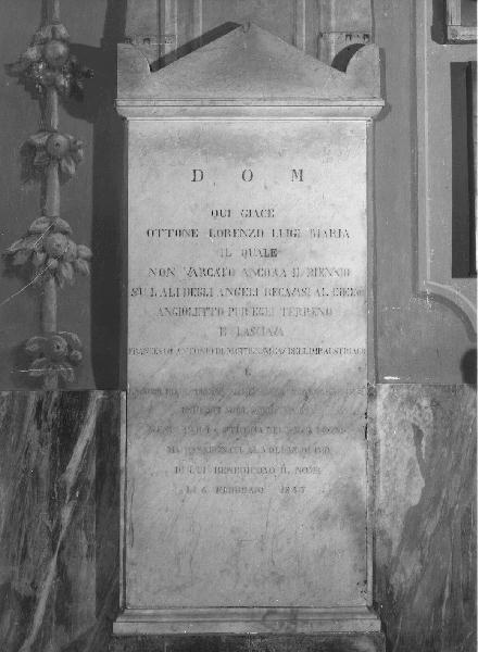 lapide - bottega genovese (secondo quarto sec. XIX)