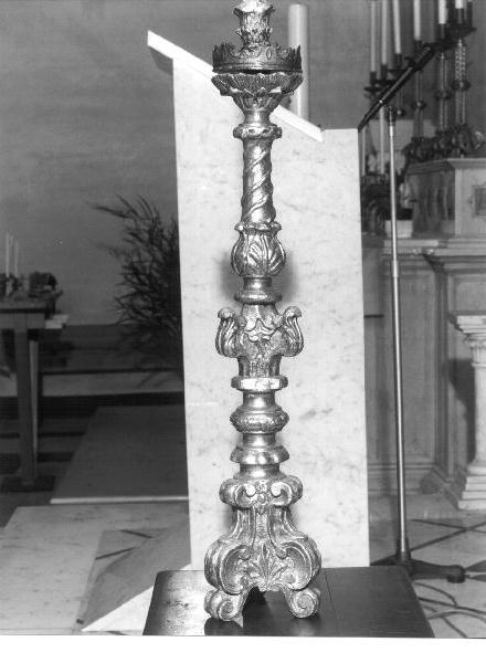 candeliere d'altare - bottega ligure (primo quarto sec. XX)