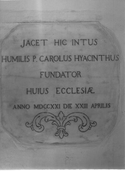 lapide - bottega ligure (primo quarto sec. XVIII)