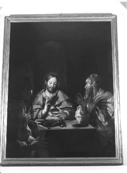 cena in Emmaus (dipinto) di Assereto Gioacchino (scuola) (seconda metà sec. XVII)